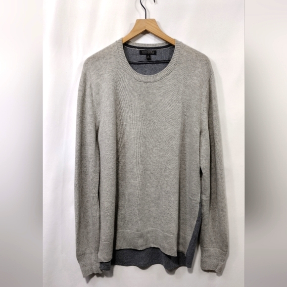 Banana Republic Other - Banana Republic Merino Wool Two Tone Sweater Mens XL Gray Retro 90s Y2K Casual